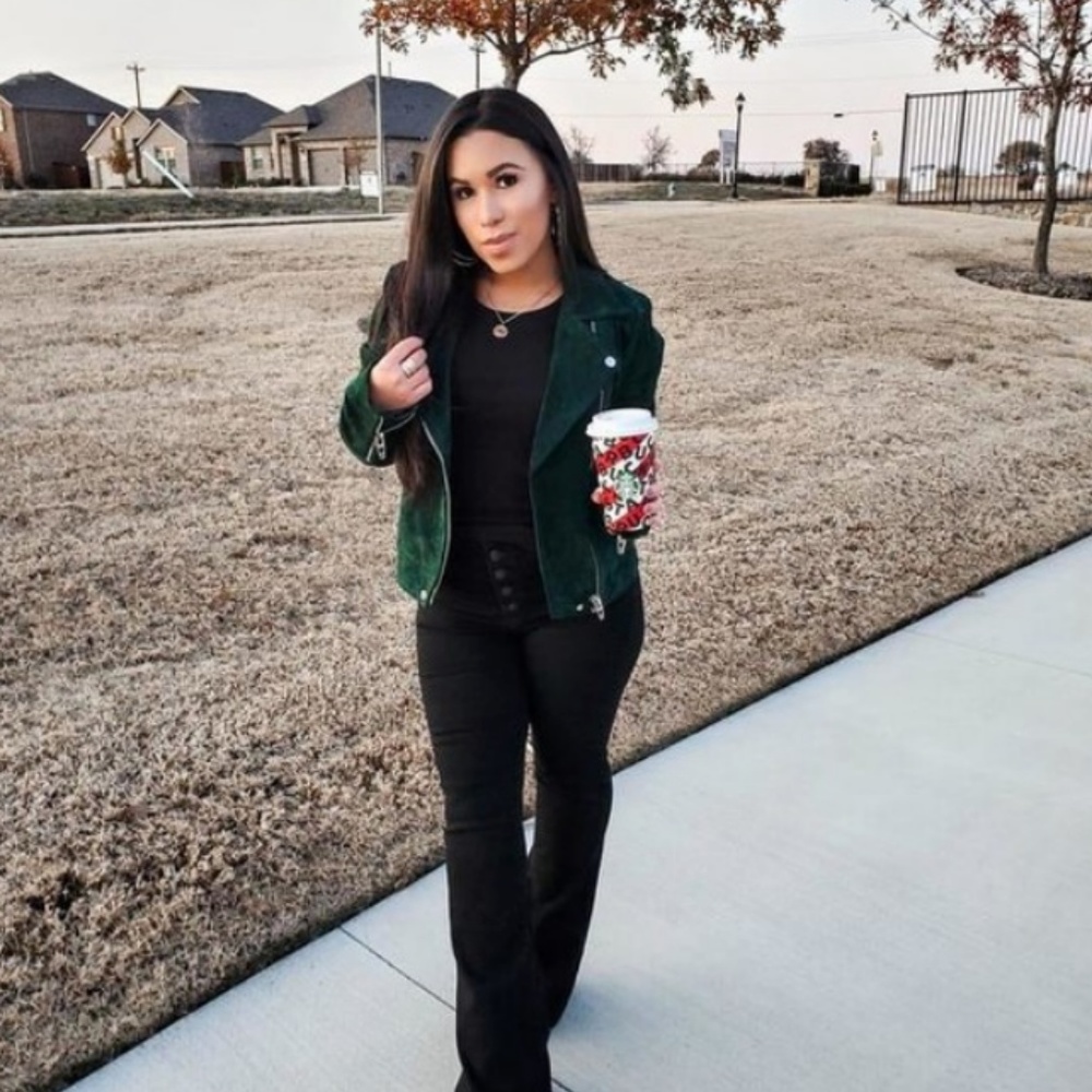 black flare jeans